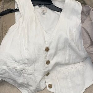 White Linen A New Day Vest